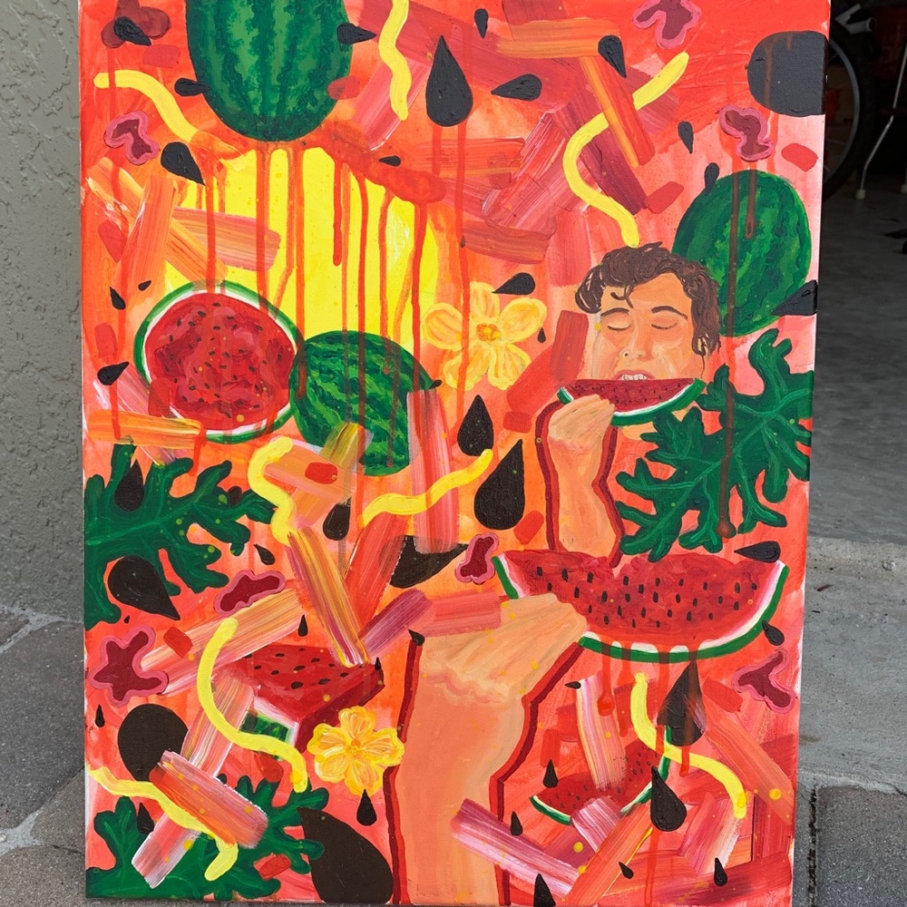 Harry Styles Abstract Acrylic Painting Art